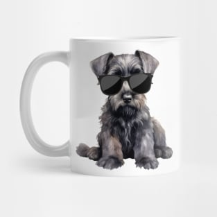 Giant Schnauzer Puppy Wearing Sunglasses Mug